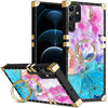 Samsung Galaxy S23 Ultra TPU Luxury Shiny Flower Fashion Case with Kickstand