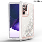 Transparent Floating Glitter Heavy Duty Case for Samsung Galaxy S22 Ultra