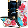 Samsung Galaxy S22 Ultra TPU Luxury Shiny Flower Fashion Case with Kickstand