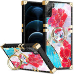 TPU Luxury Shiny Flower Fashion Case with Kickstand for Samsung Galaxy S22