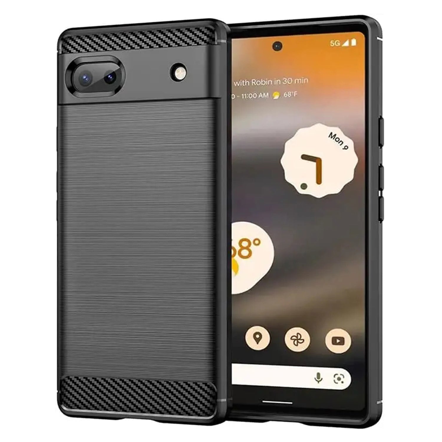 Google Pixel 6A Brushed carbon fiber inner layer TPU material drop-resistant protective case