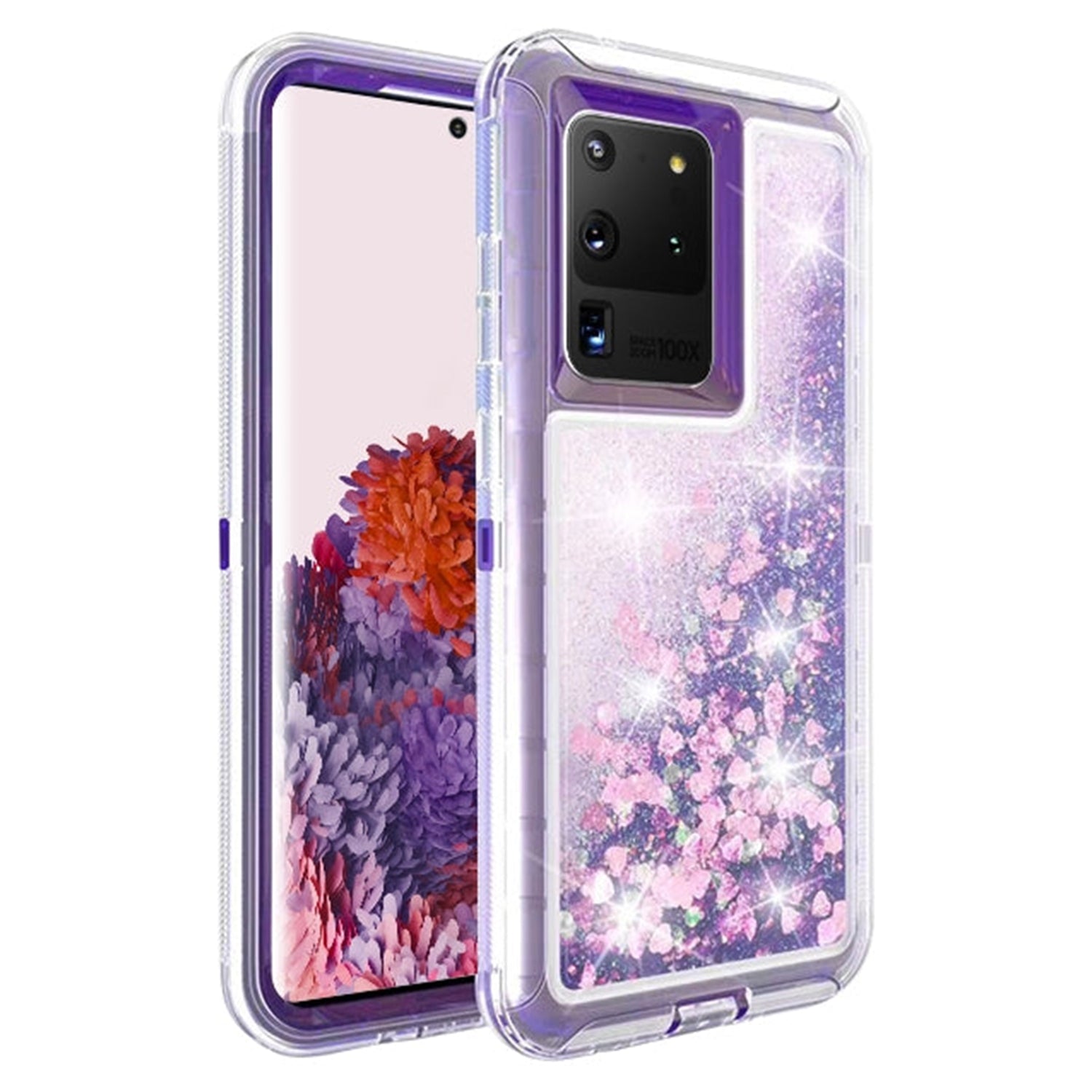 Transparent Floating Glitter Heavy Duty Case for Galaxy S20 Ultra