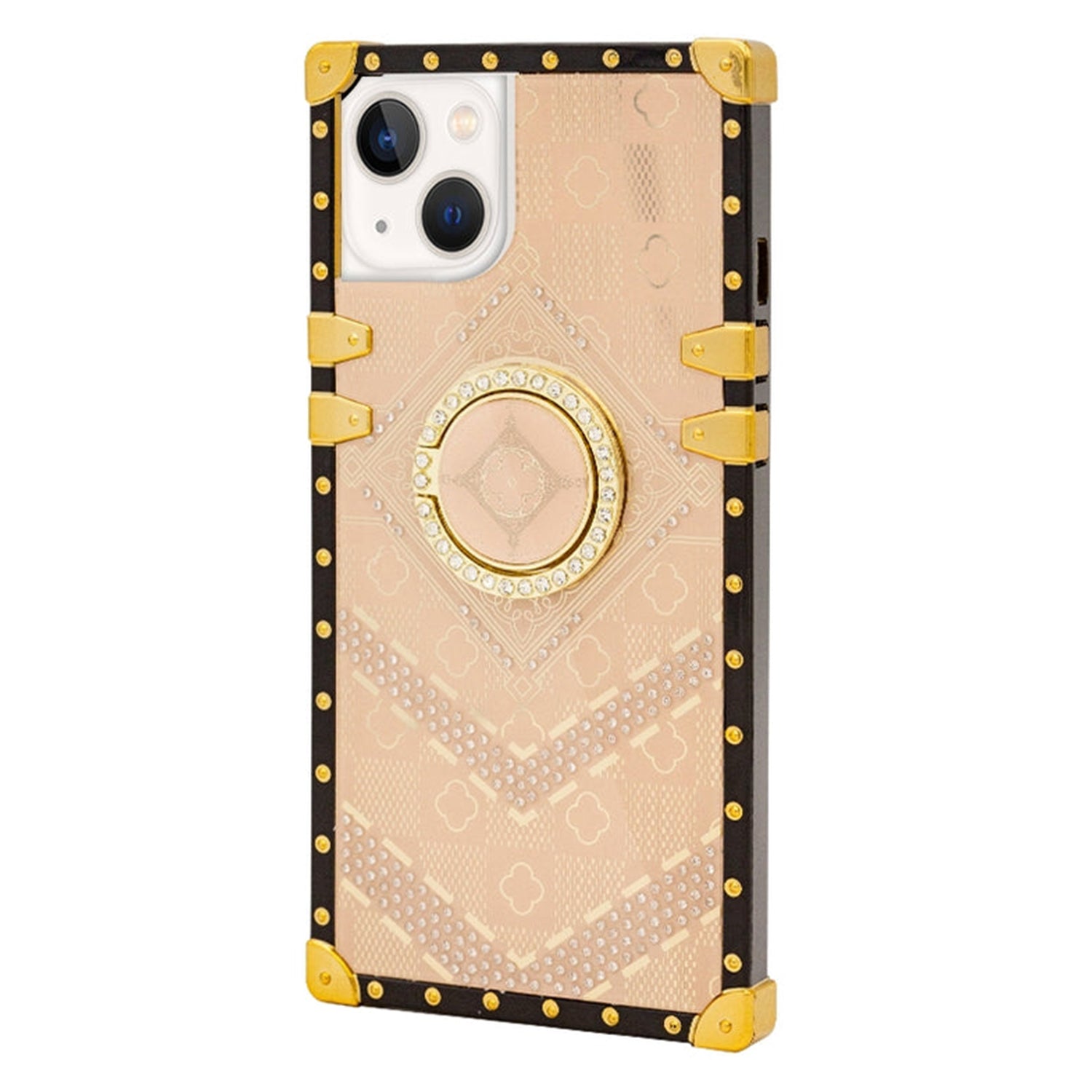 iPhone 14/13 Luxury printing diamond Fashion Case with Kickstand