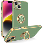 iPhone 14 Fashion Ring Magnetic GPS car mount Phone Holder Case