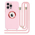 iPhone 13  Pro Soft silicone case fine hole logo hollowed out with adjustable hanging rope