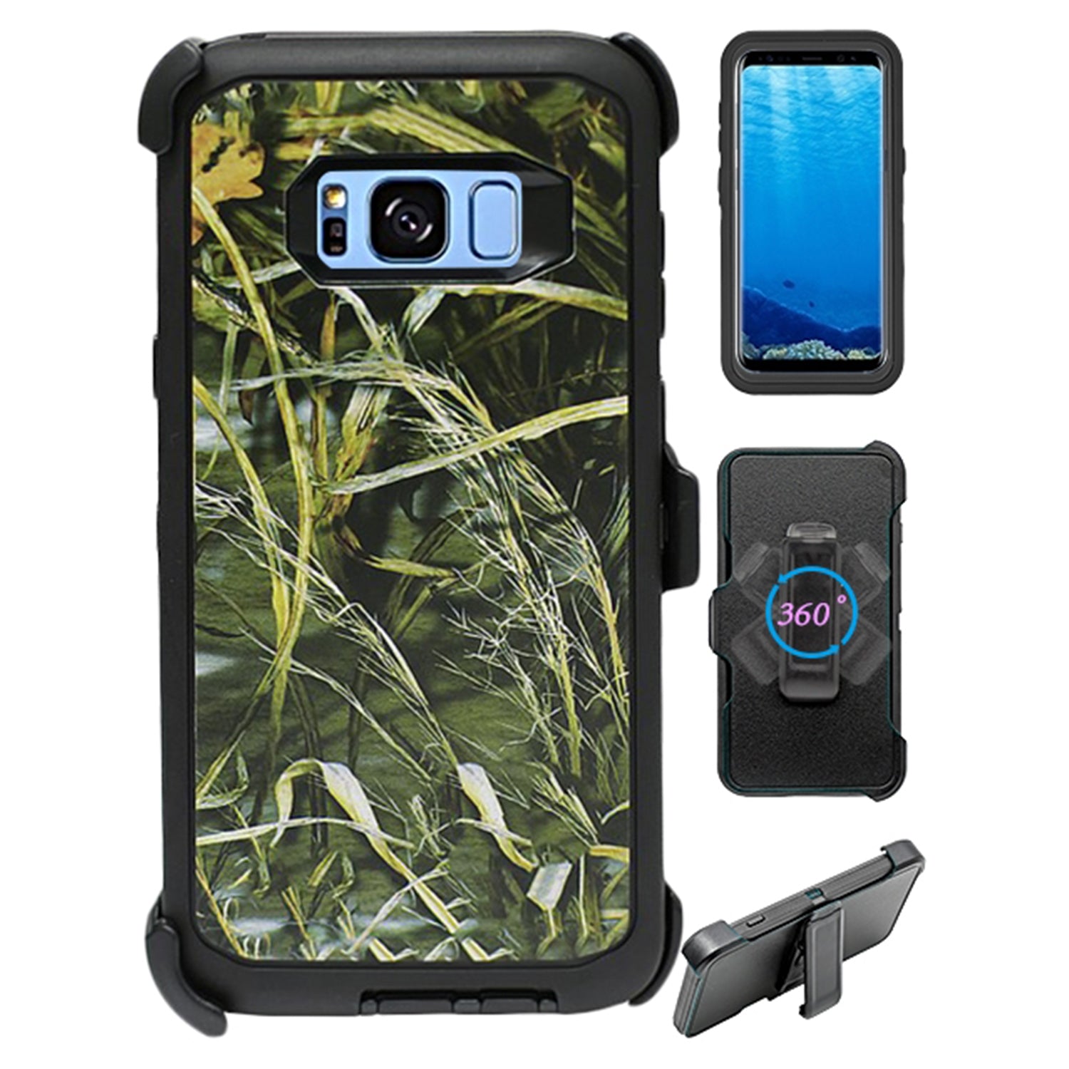 Galaxy S8 Plus & Shock Reduction Case with Belt Clip (No Screen) Design Full body/Heavy Duty Protection Case