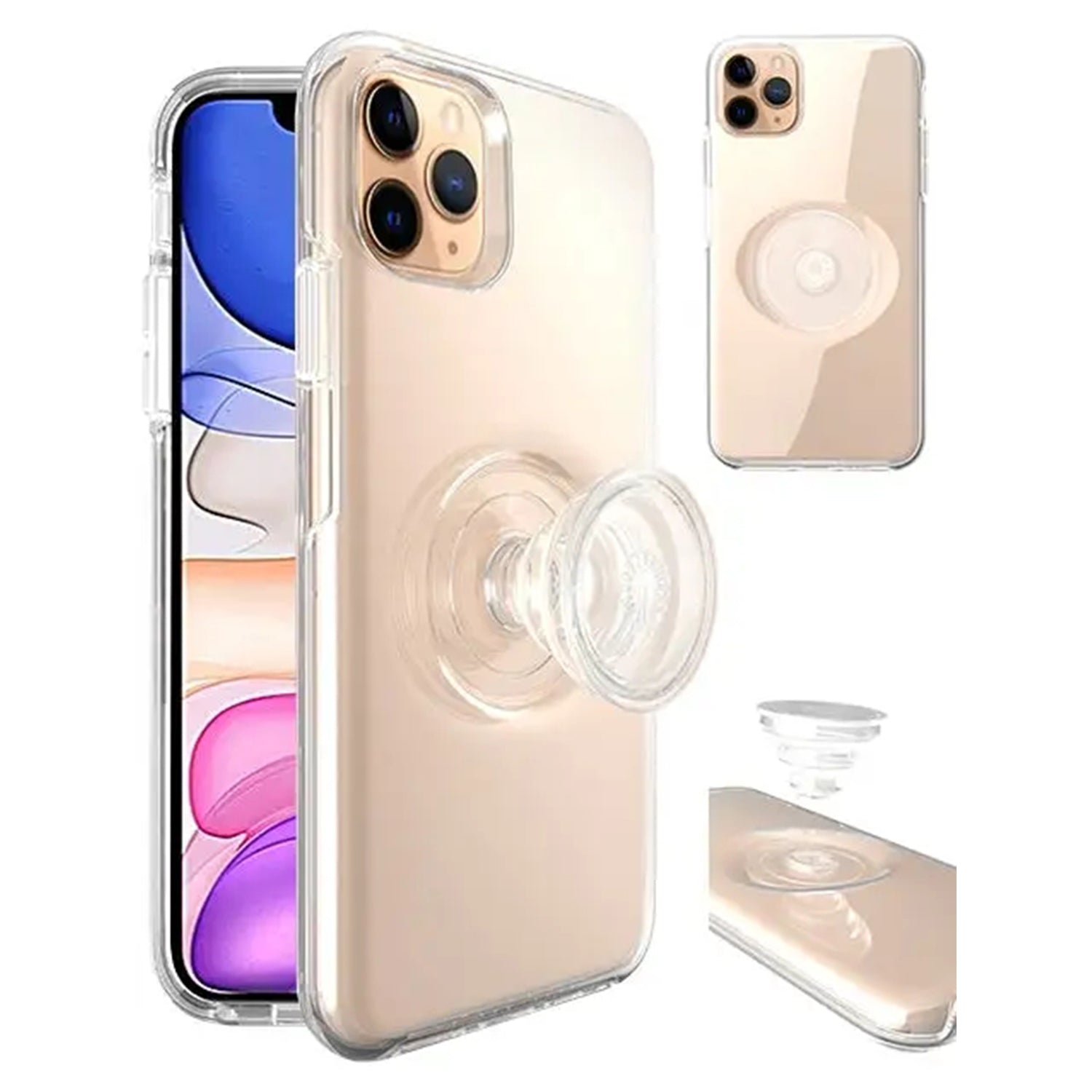 iPhone 11 Pro (5.8") Clear Case with Soft TPU Hands-Free Kickstand