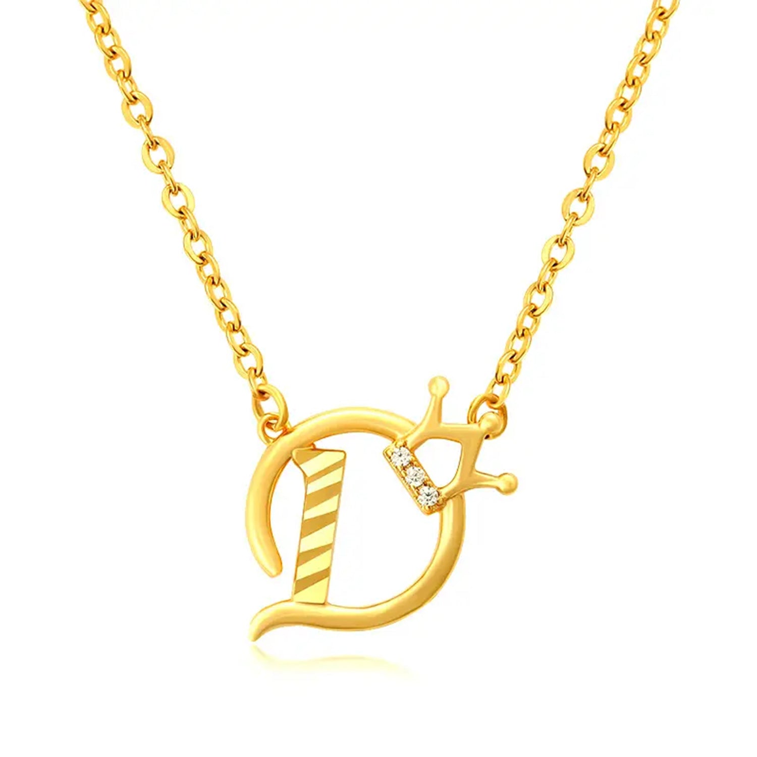 A Dozen of Gold Diamond 26 Alphabet Necklace