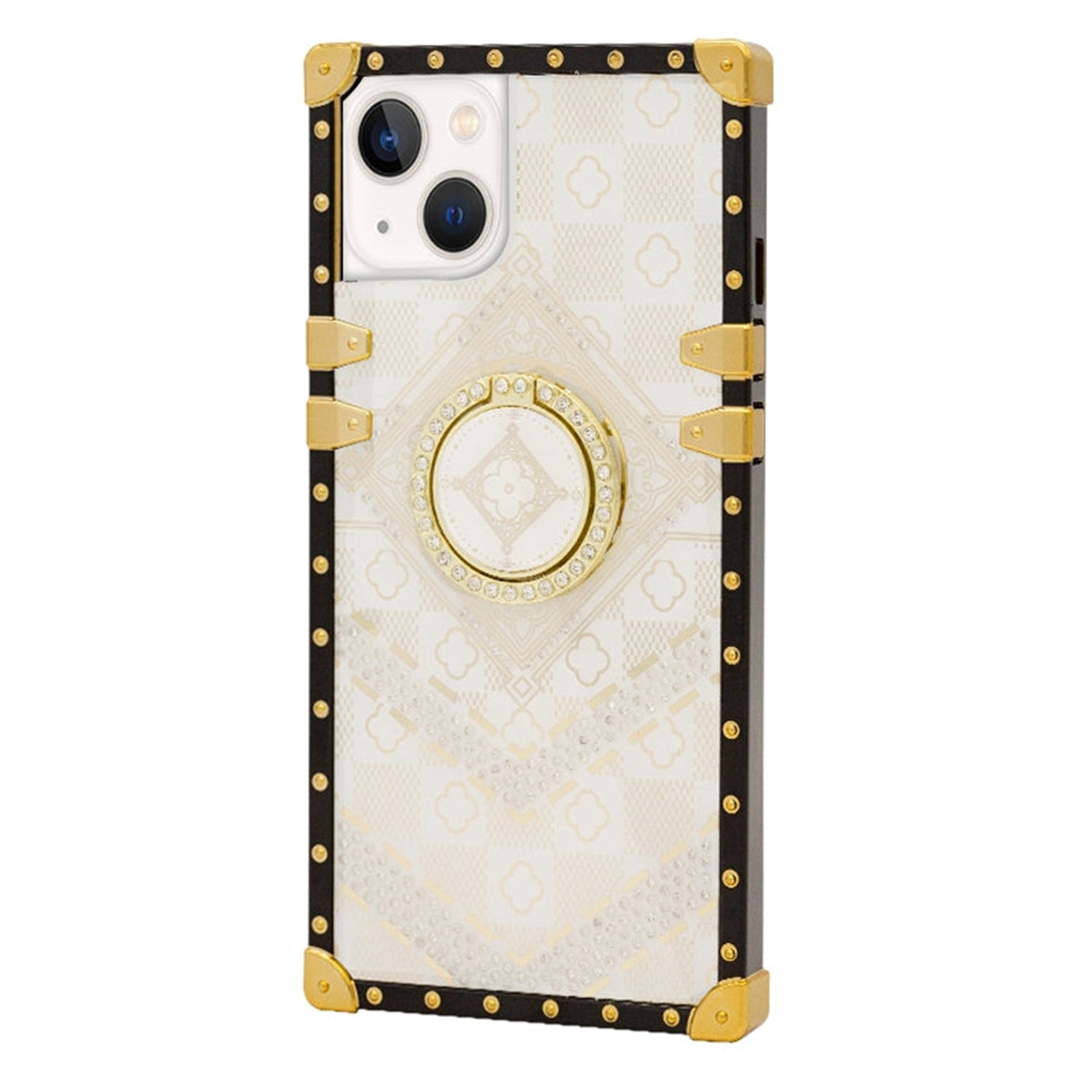 iPhone 14/13 Luxury printing diamond Fashion Case with Kickstand