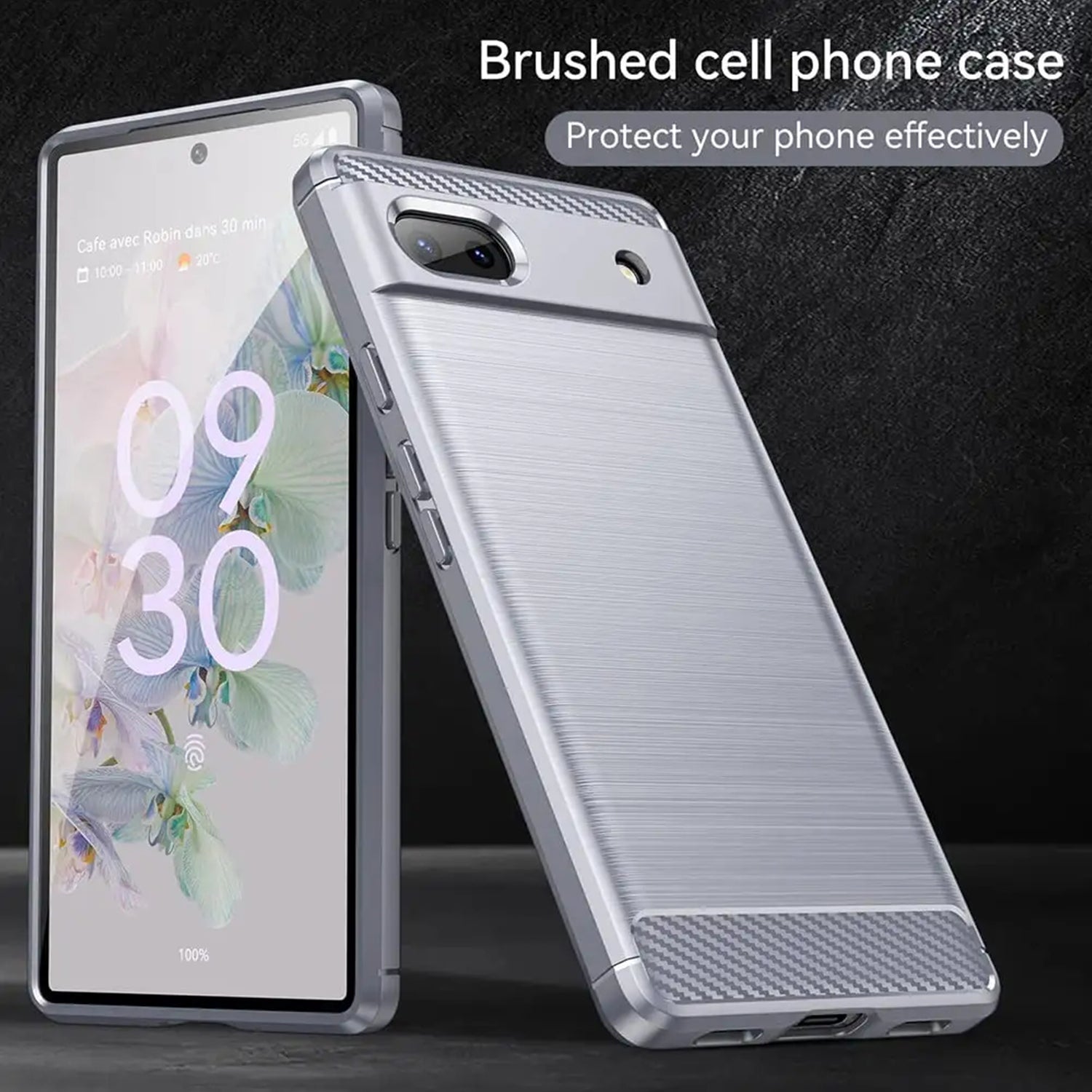 Google Pixel 6A Brushed carbon fiber inner layer TPU material drop-resistant protective case