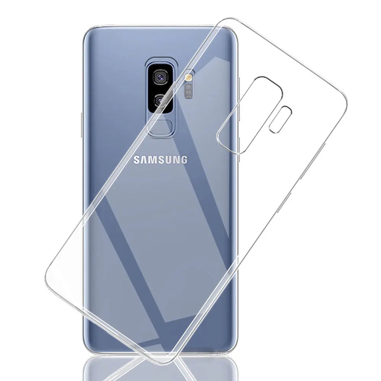 Transparent TPU Case Shockproof Drop Resistant Case Cover for Galaxy S9 Plus - Clear