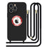iPhone 13  Pro Soft silicone case fine hole logo hollowed out with adjustable hanging rope
