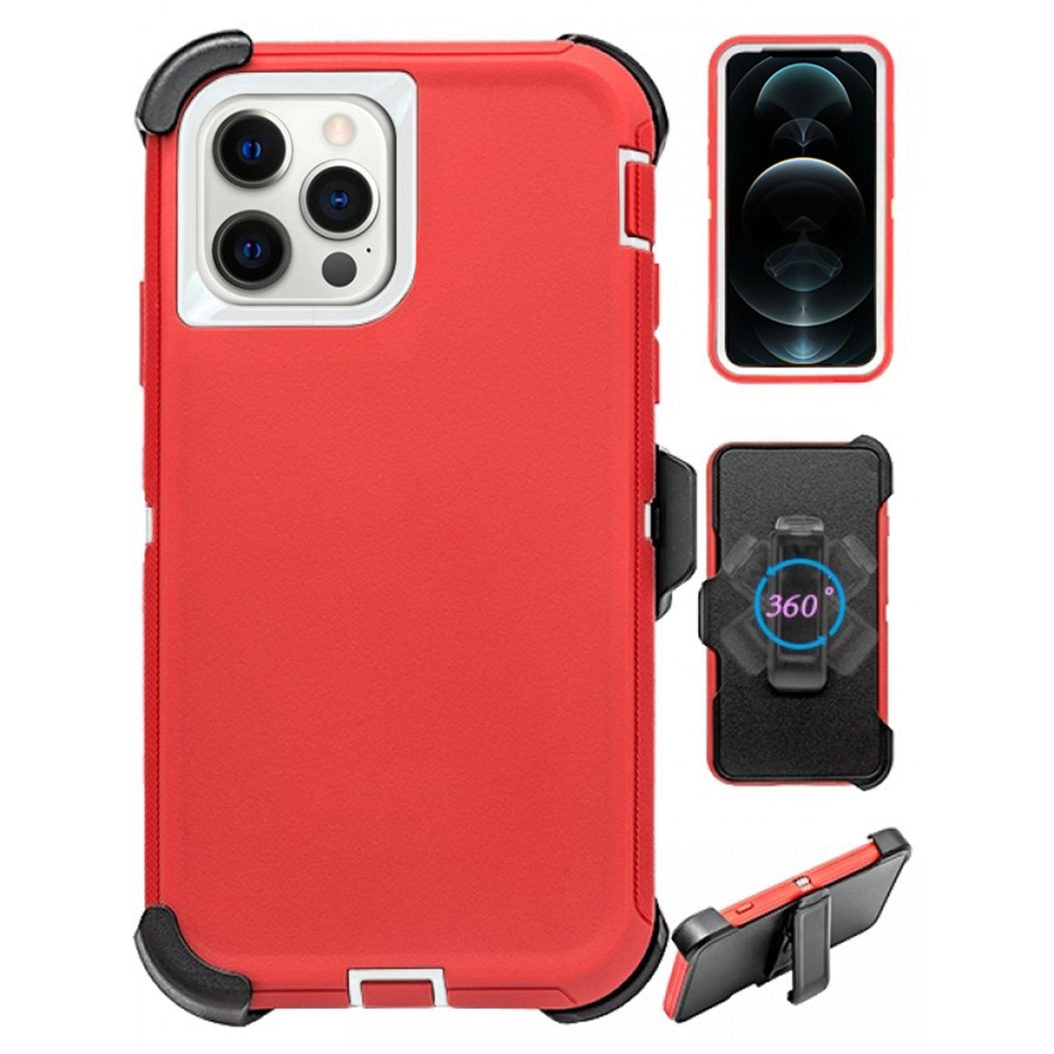 iPhone 14 Pro Max(6.7") Full Protection Heavy Duty Case  with Kickstand Belt Clip