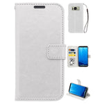 Samsung Galaxy S8 Real Plain Leather Wallet Case