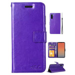 Real Plain Leather Wallet Case for Samsung Note 10