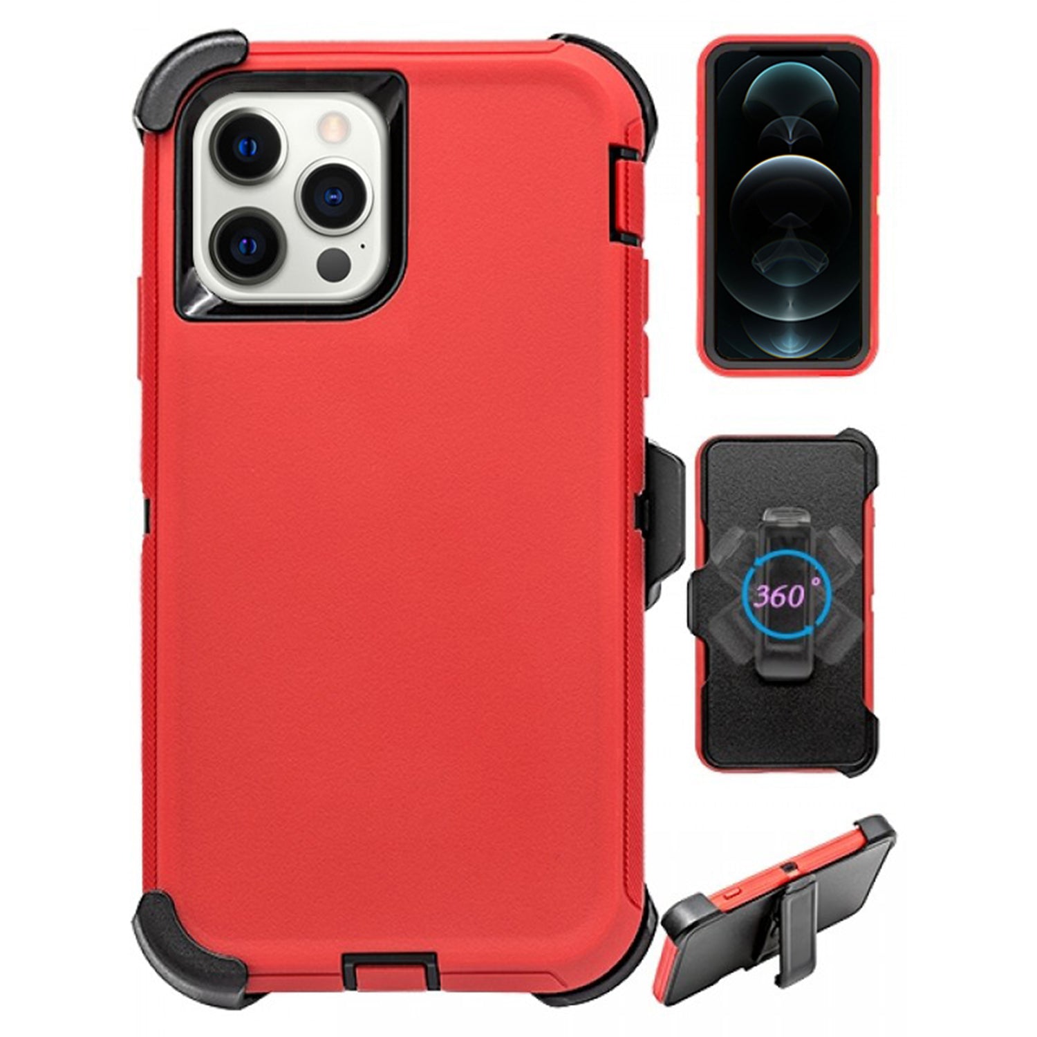 iPhone 14 Pro Full Protection Heavy Duty Case  with Kickstand Belt Clip