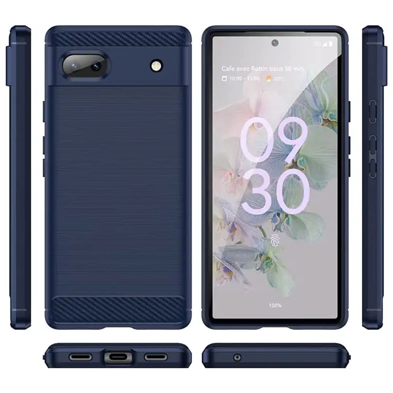 Google Pixel 6A Brushed carbon fiber inner layer TPU material drop-resistant protective case