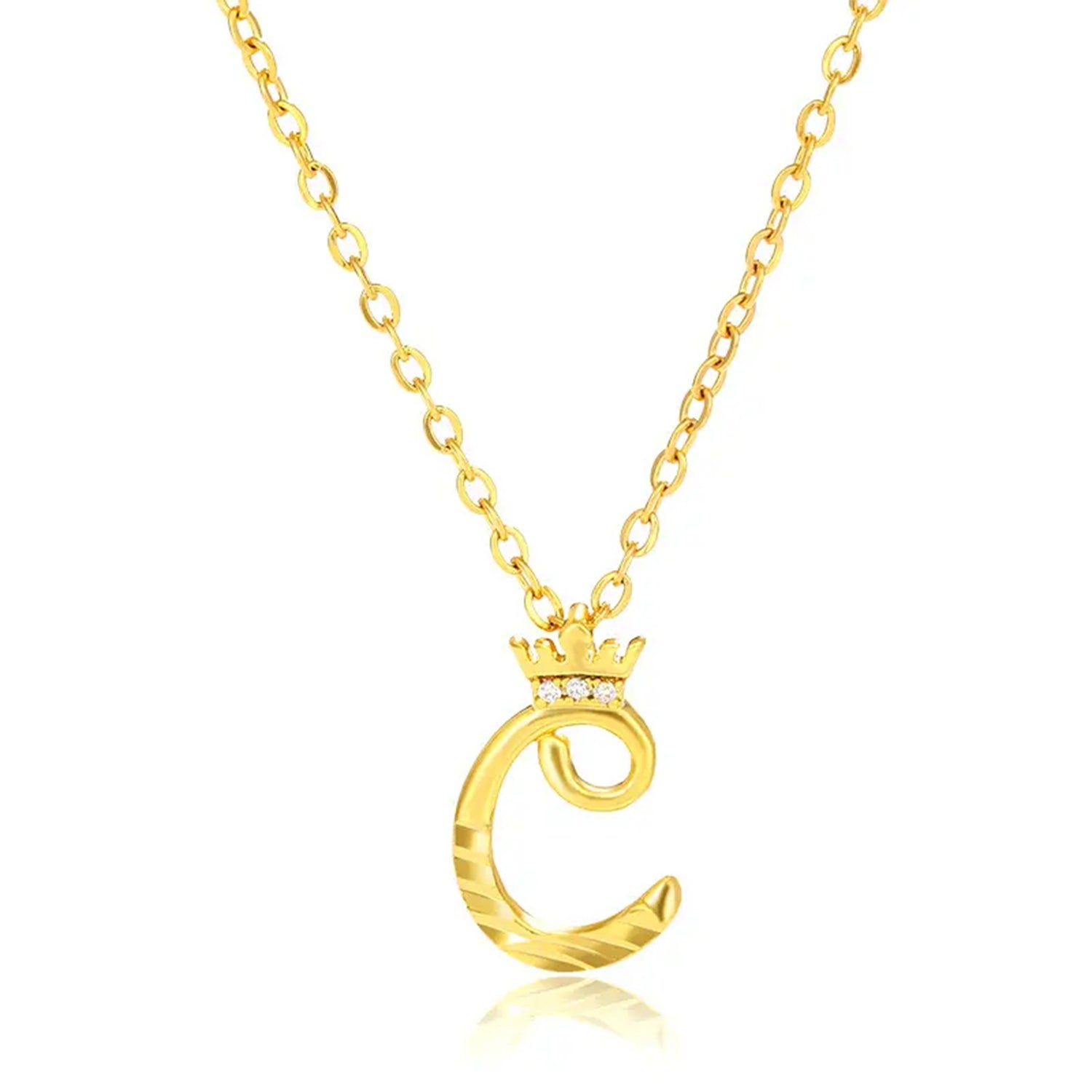 A Dozen of Gold Diamond 26 Alphabet Necklace