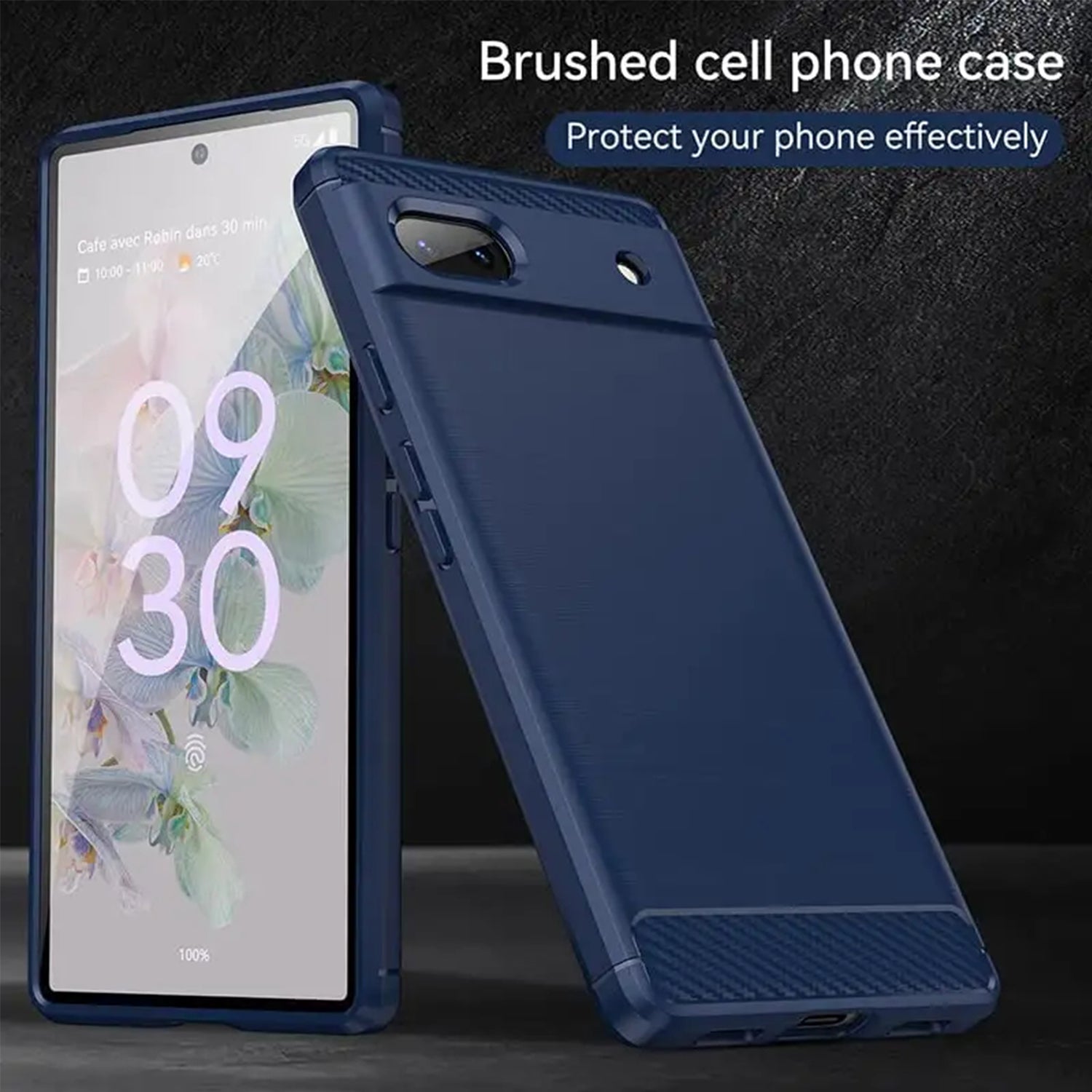 Google Pixel 6A Brushed carbon fiber inner layer TPU material drop-resistant protective case