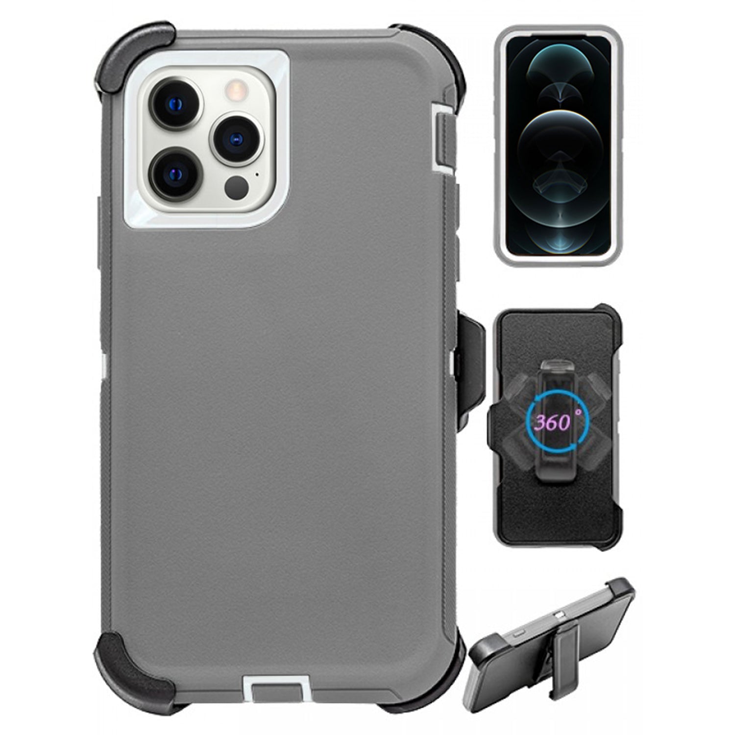 iPhone 14 Pro Full Protection Heavy Duty Case  with Kickstand Belt Clip