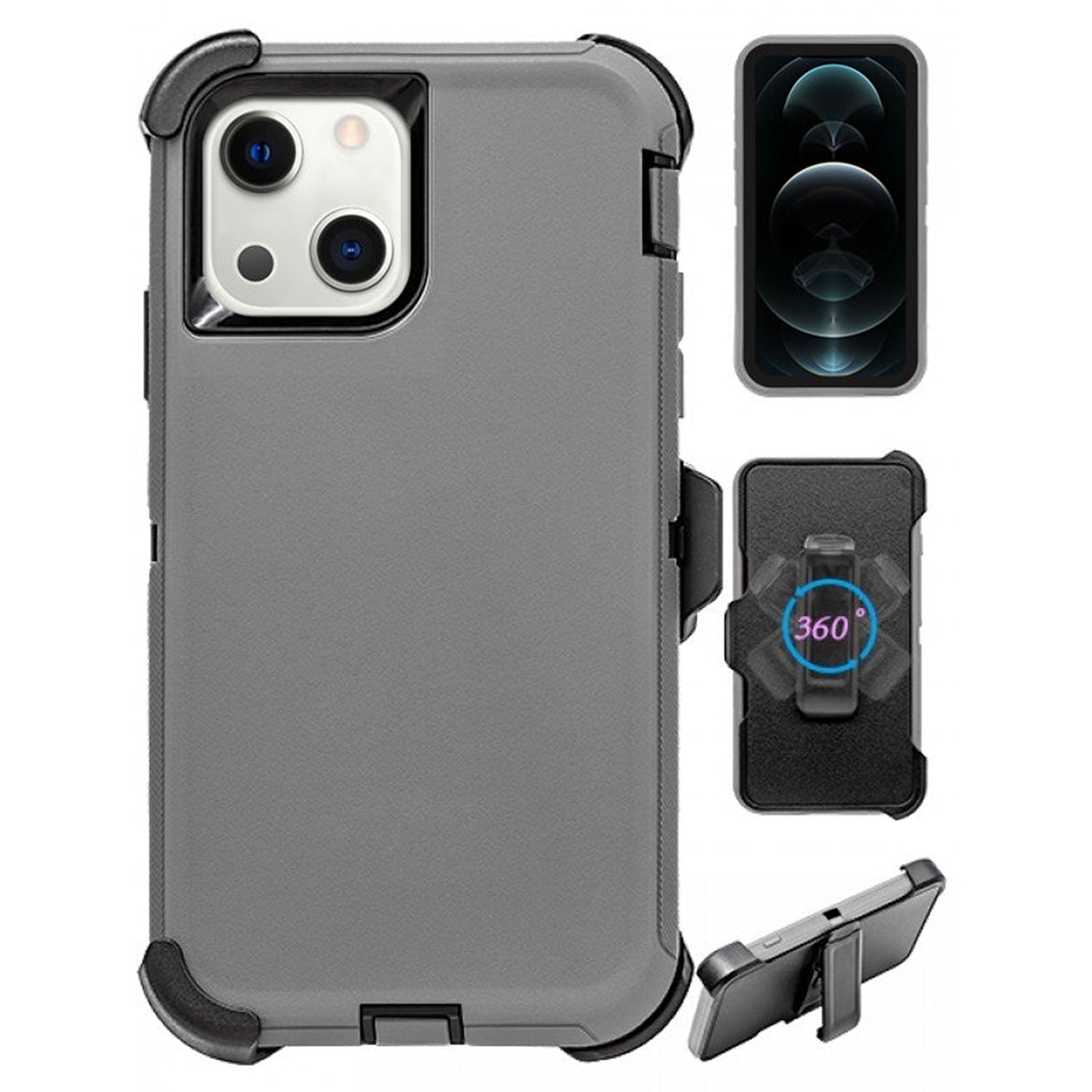 iPhone 14 Plus(6.7") Full Protection Heavy Duty Case  with Kickstand Belt Clip