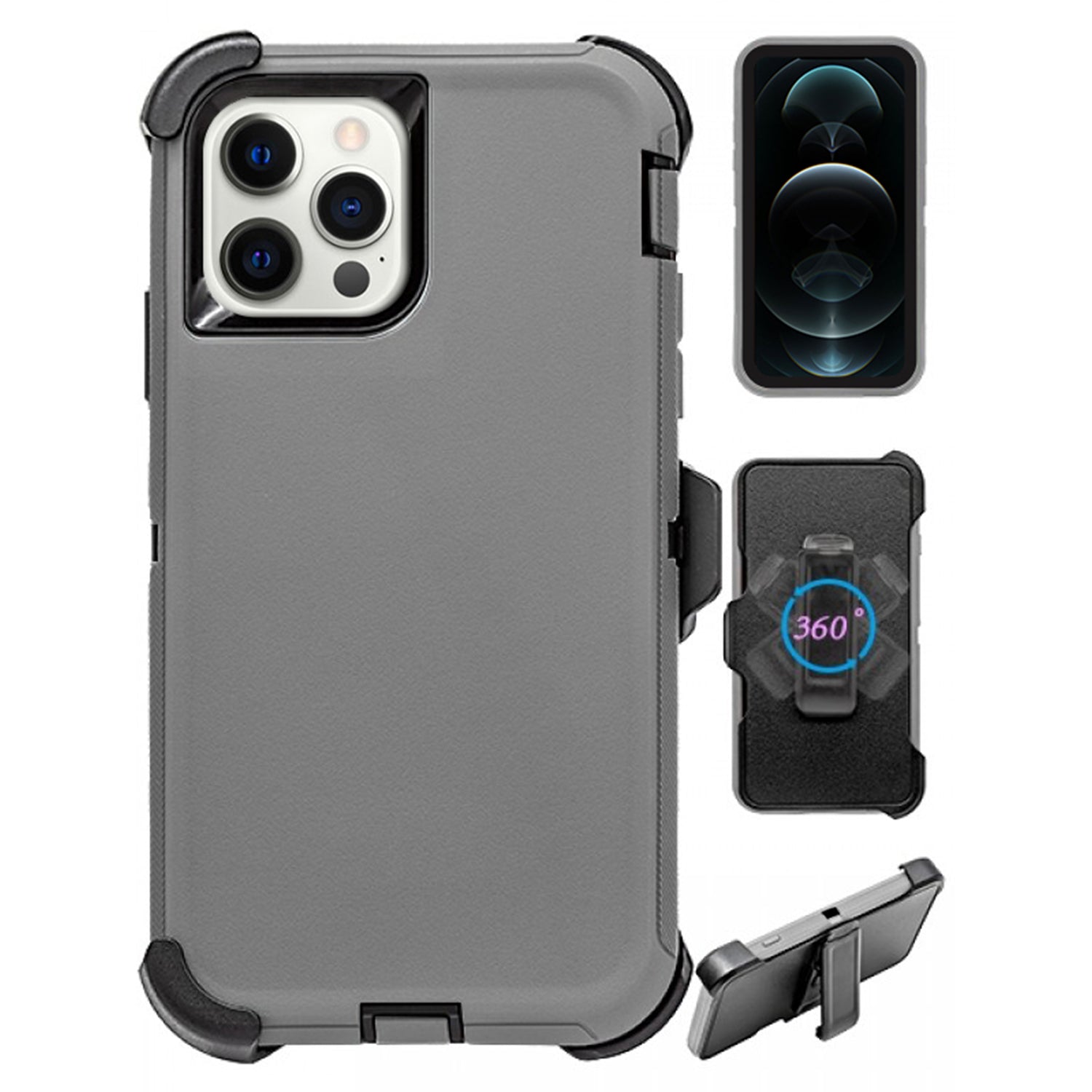 iPhone 14 Pro Full Protection Heavy Duty Case  with Kickstand Belt Clip