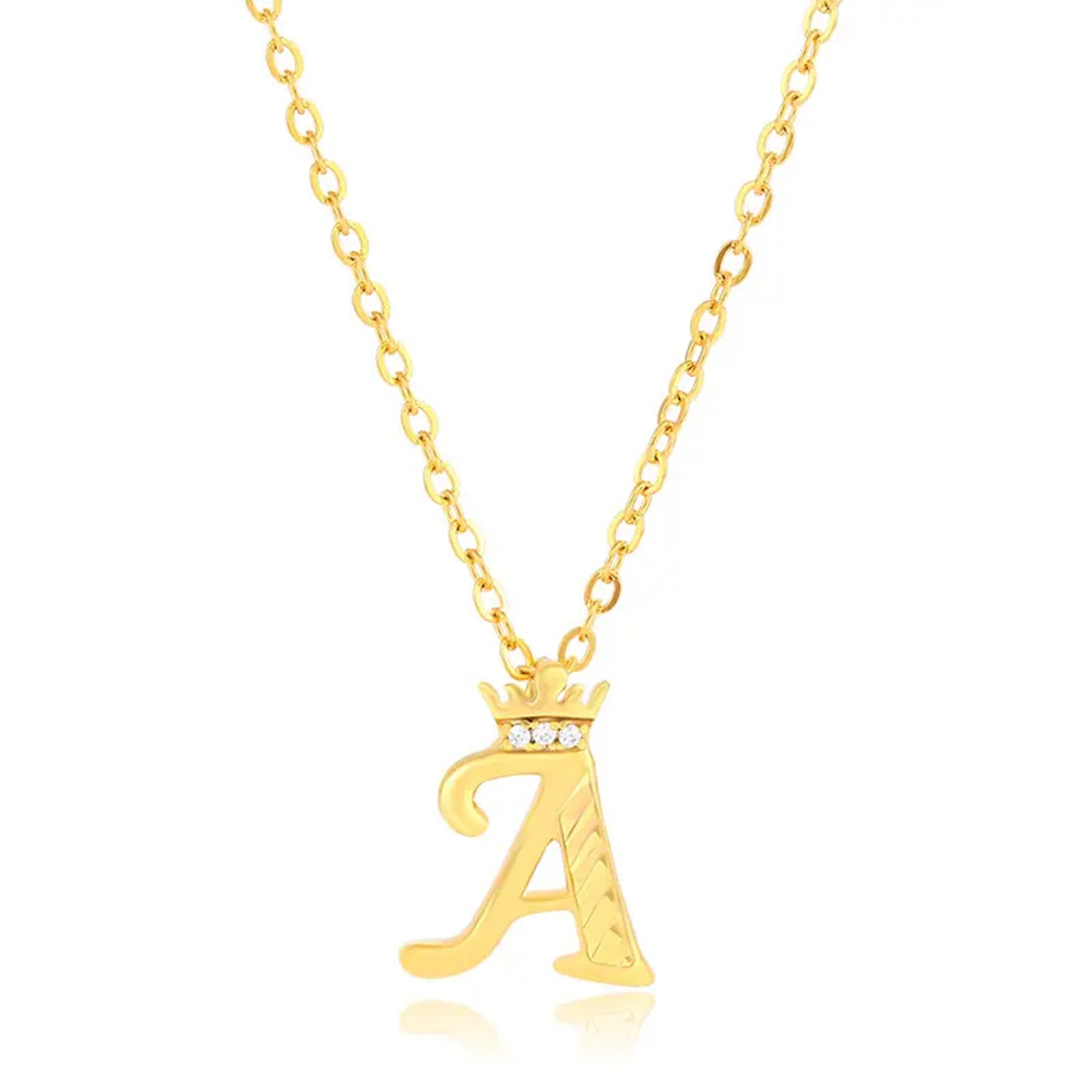 A Dozen of Gold Diamond 26 Alphabet Necklace