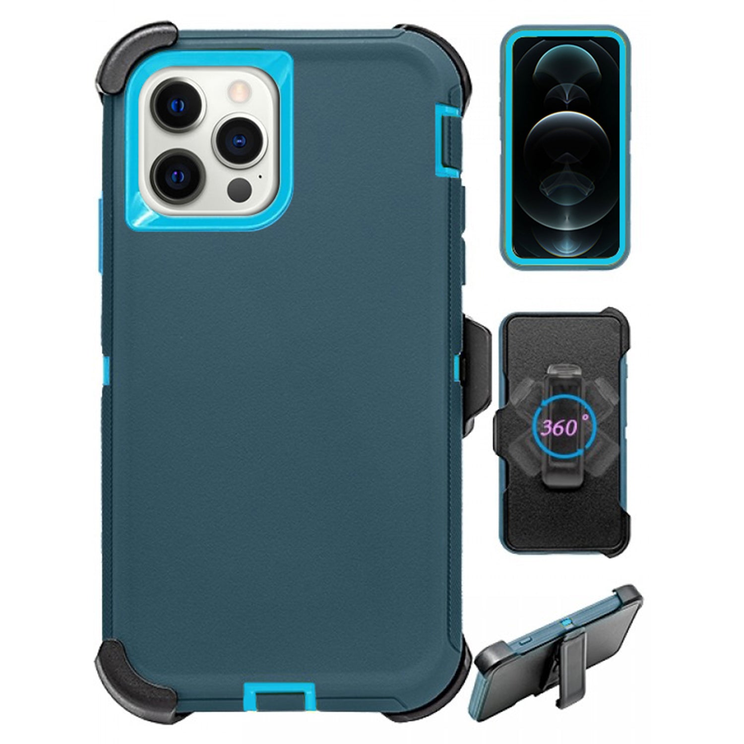 iPhone 14 Pro Max(6.7") Full Protection Heavy Duty Case  with Kickstand Belt Clip