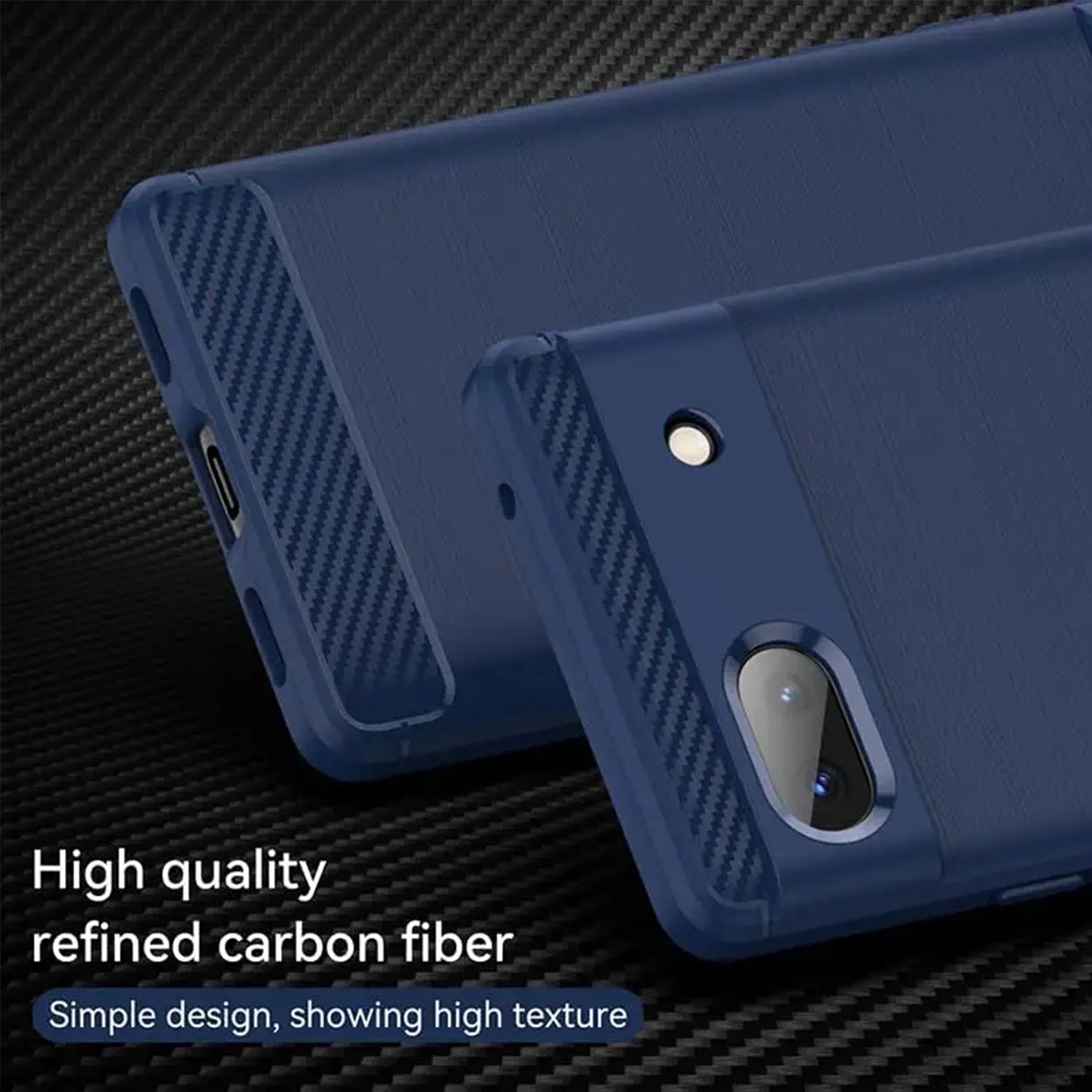 Google Pixel 6A Brushed carbon fiber inner layer TPU material drop-resistant protective case