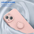 iPhone 14/13 (6.1") Soft Liquid Silicone With Stand Ring Holder Case