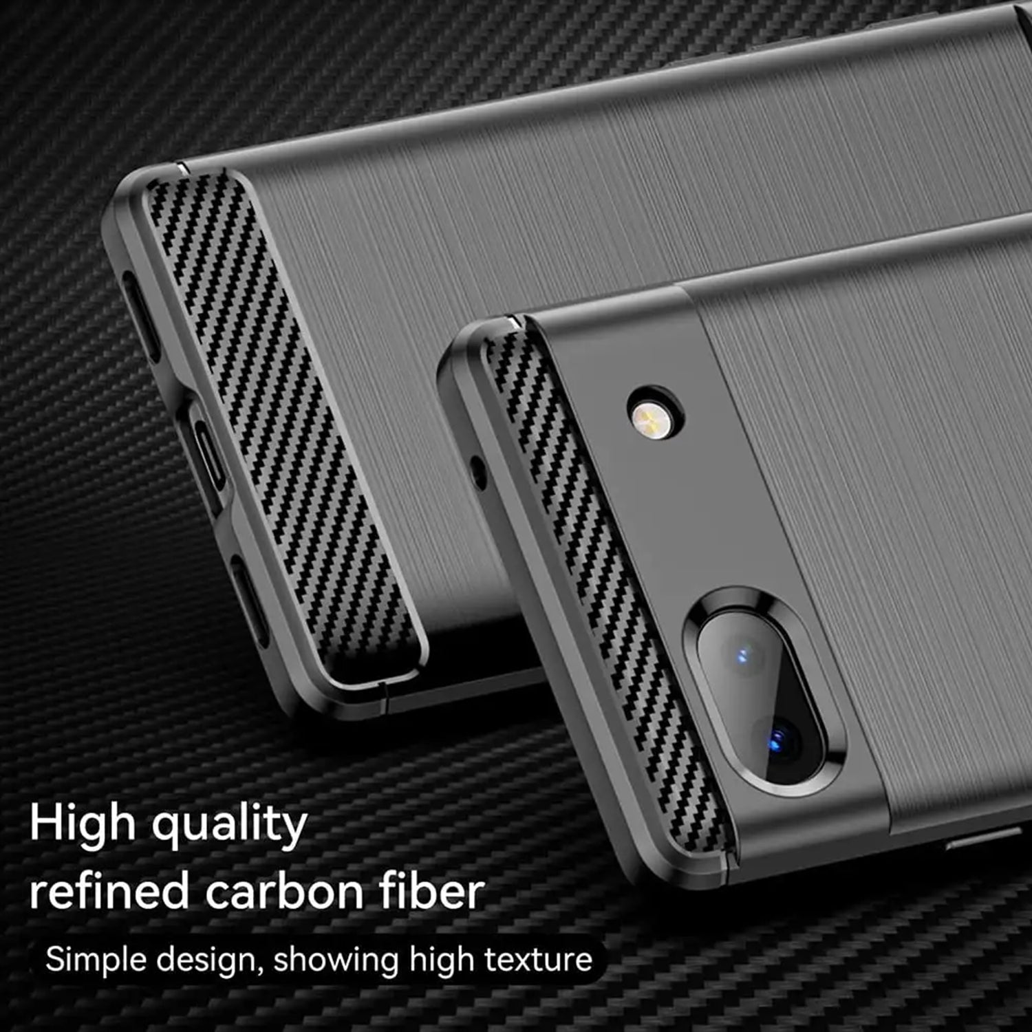 Google Pixel 6A Brushed carbon fiber inner layer TPU material drop-resistant protective case