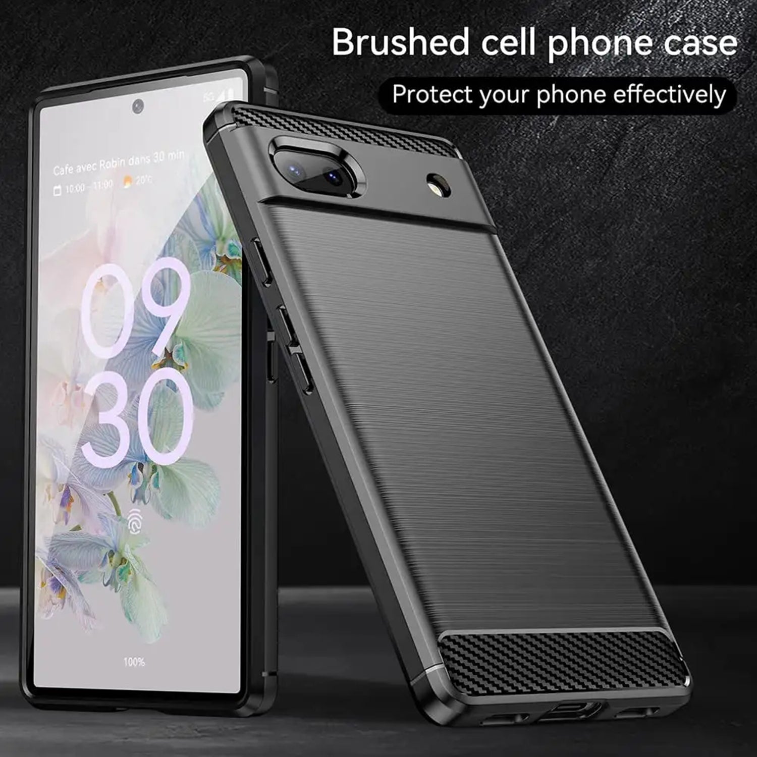 Google Pixel 6A Brushed carbon fiber inner layer TPU material drop-resistant protective case