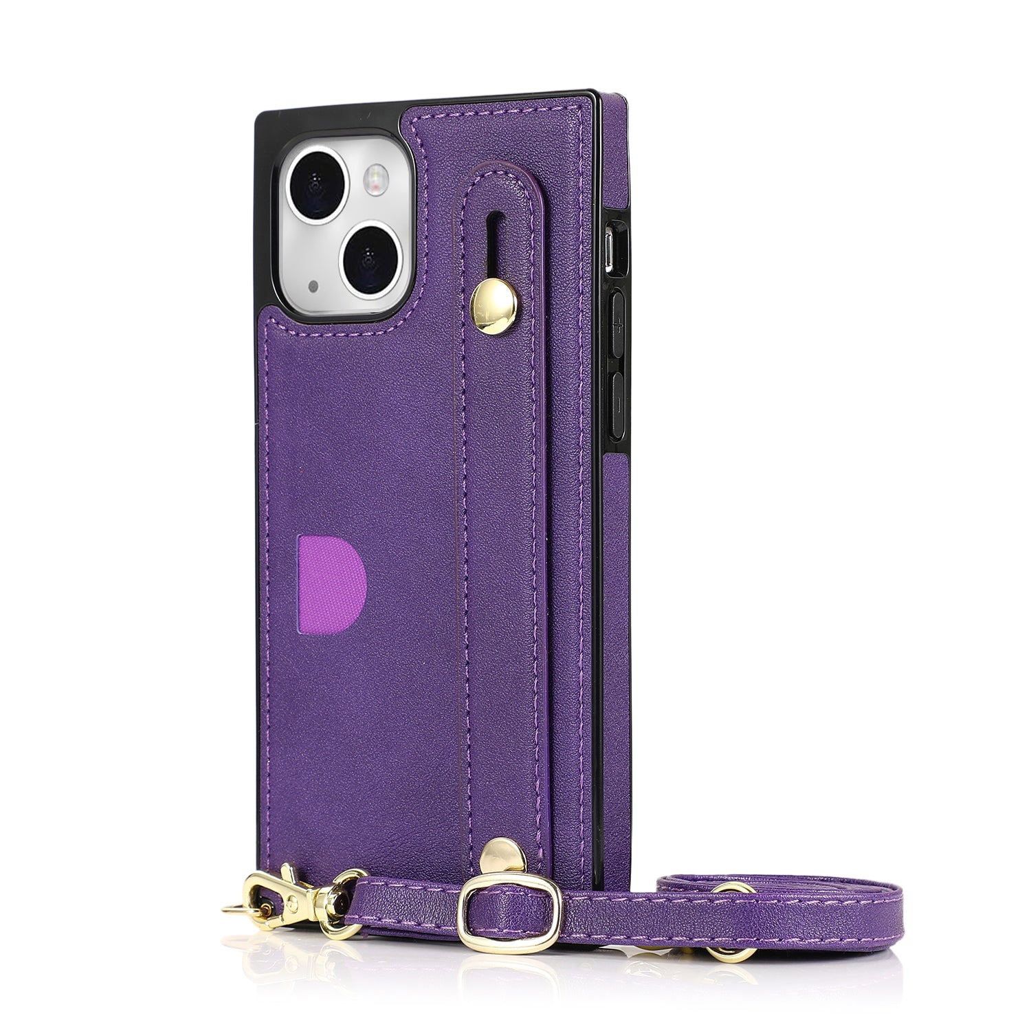 Fashion Leather Case with 1 Credit Card Slots for iPhone 14/13(6.1")