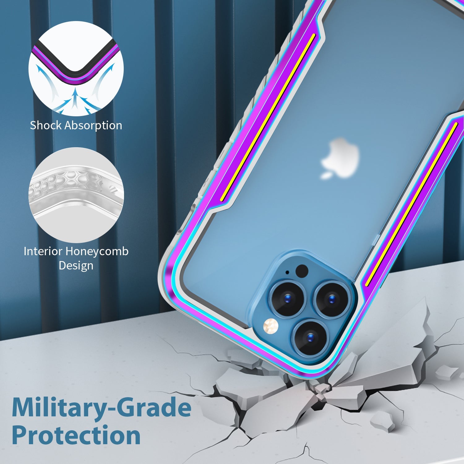 iPhone 11 Pro Case  with Colorful Bumper Full Body Heavy Duty Protection