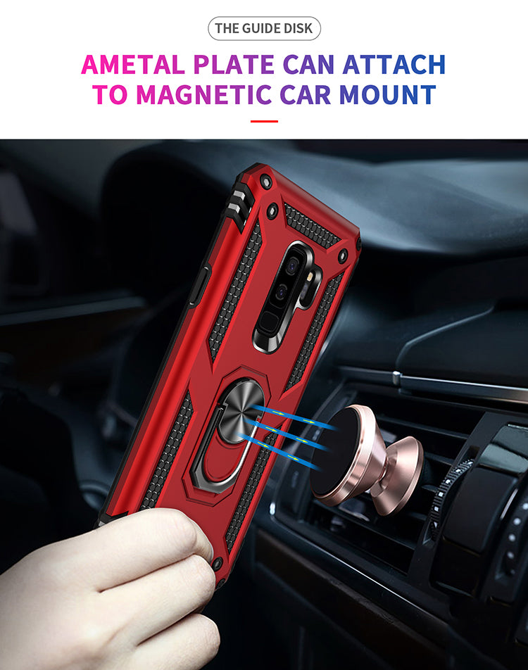 Dual Colors Ring Magnetic GPS car mount Phone Holder for Samsung Galaxy S9 Plus