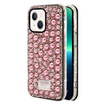 iPhone 14/13 Diamond inlaid on both sides,color pearl case