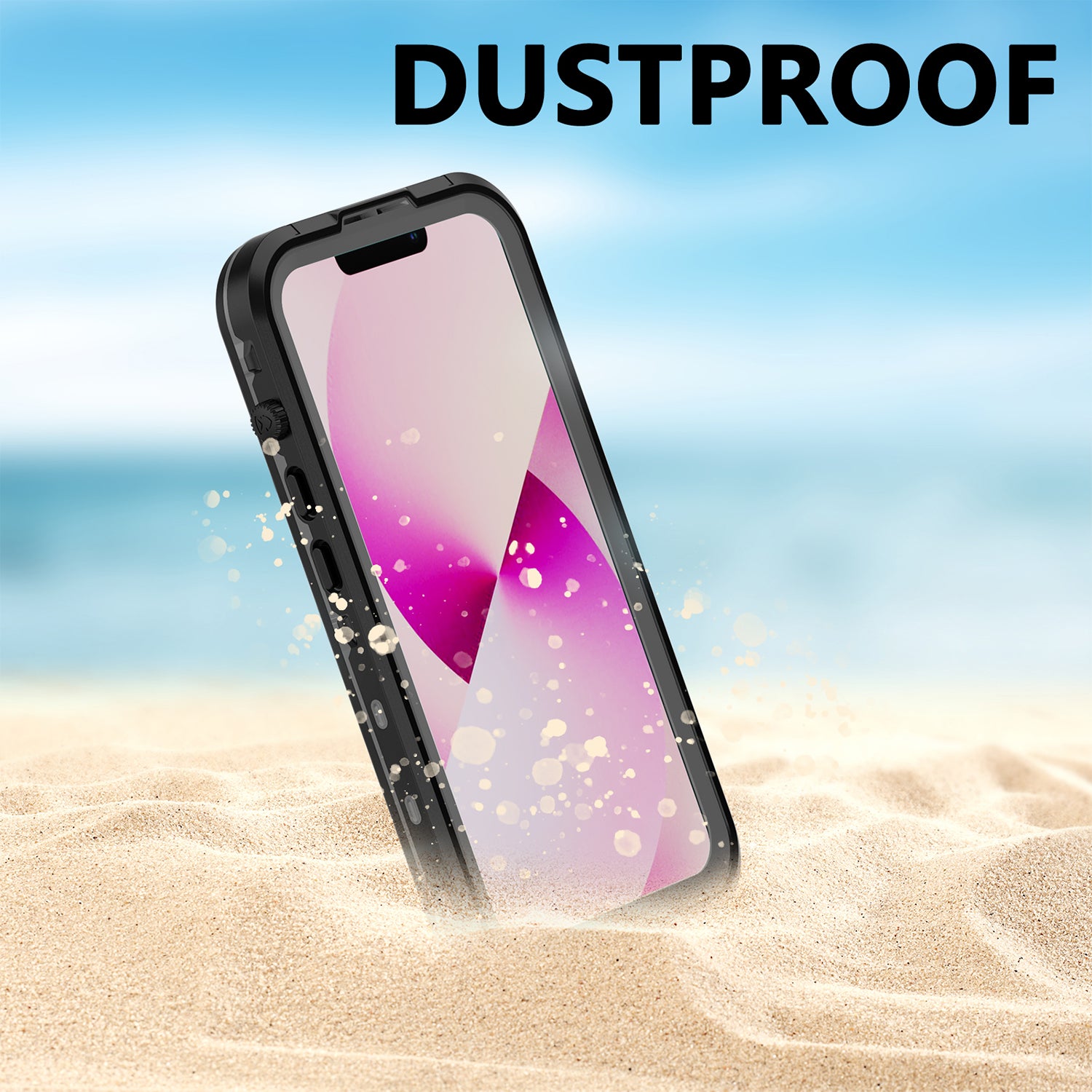 Apple iPhone 14/13 (6.1") 360 Full Protective Waterproof Case with Built-in Screen Fingerprint Protector