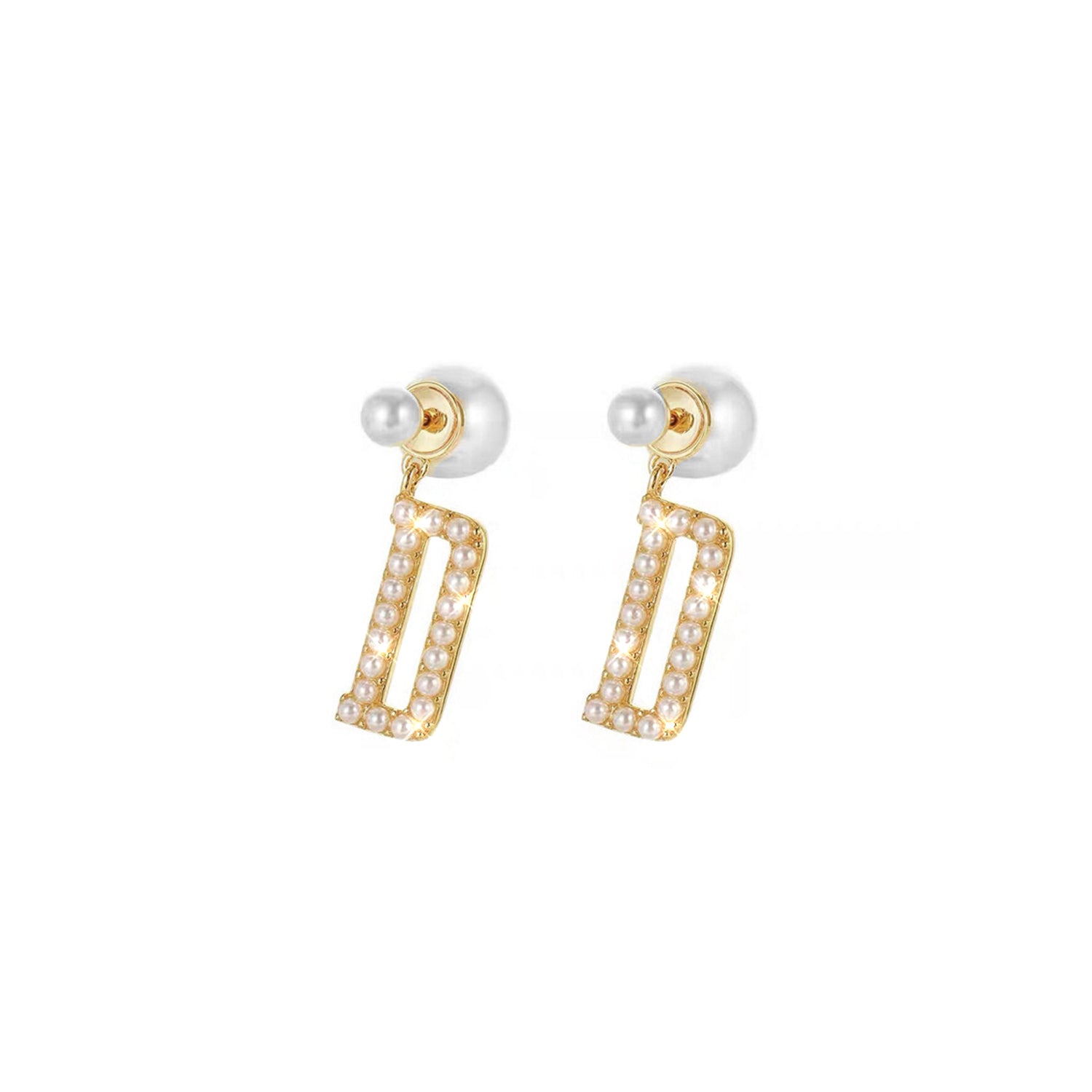 Korean INS Temperament Cool Style Earrings(HE9919)-Letter D