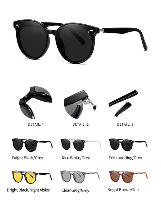 Retro small face can be paired with myopia sunglasses Retro polarized glasses(TR-ZC105*Wan)