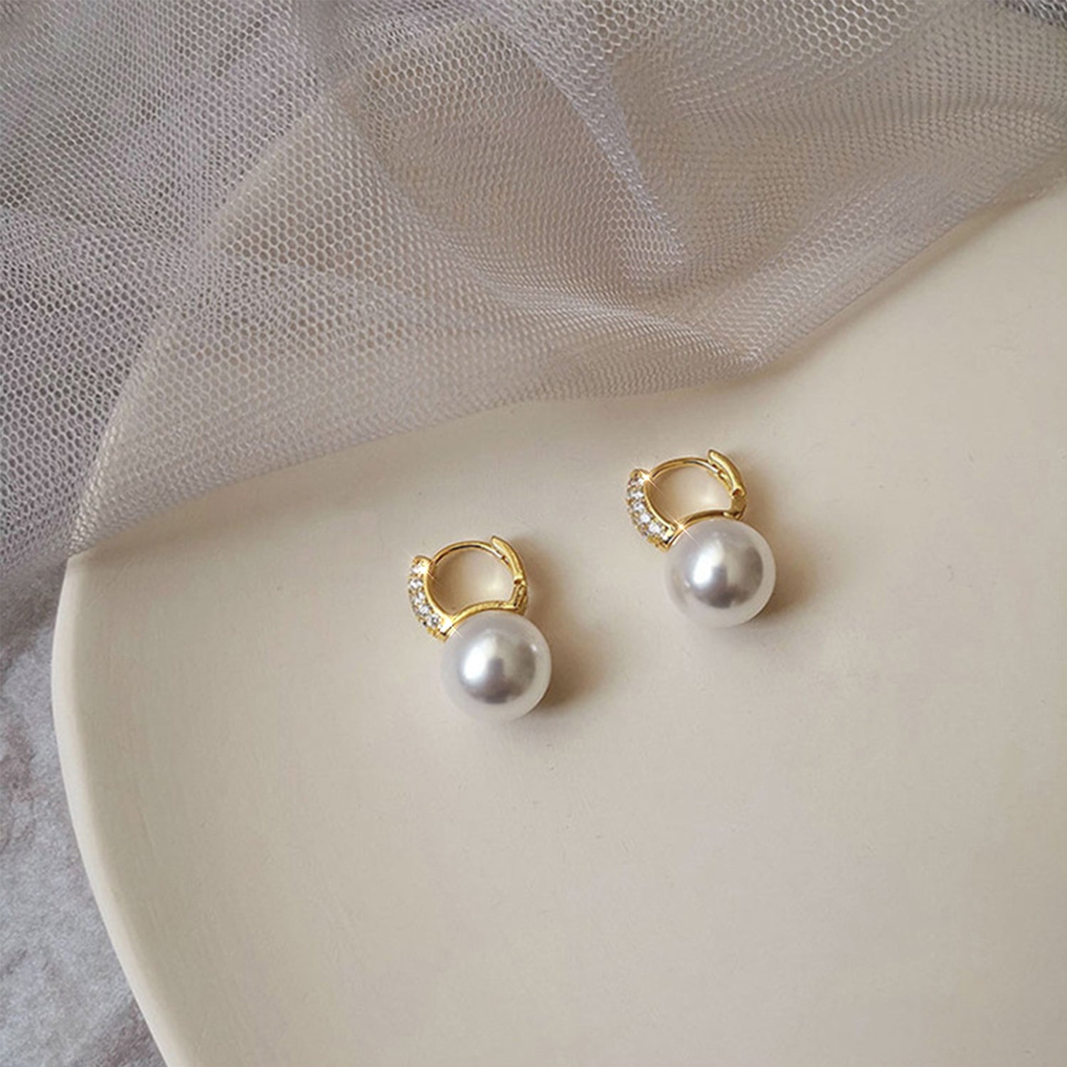 Korean INS Temperament Cool Style Earrings(HE9919)-Pearl