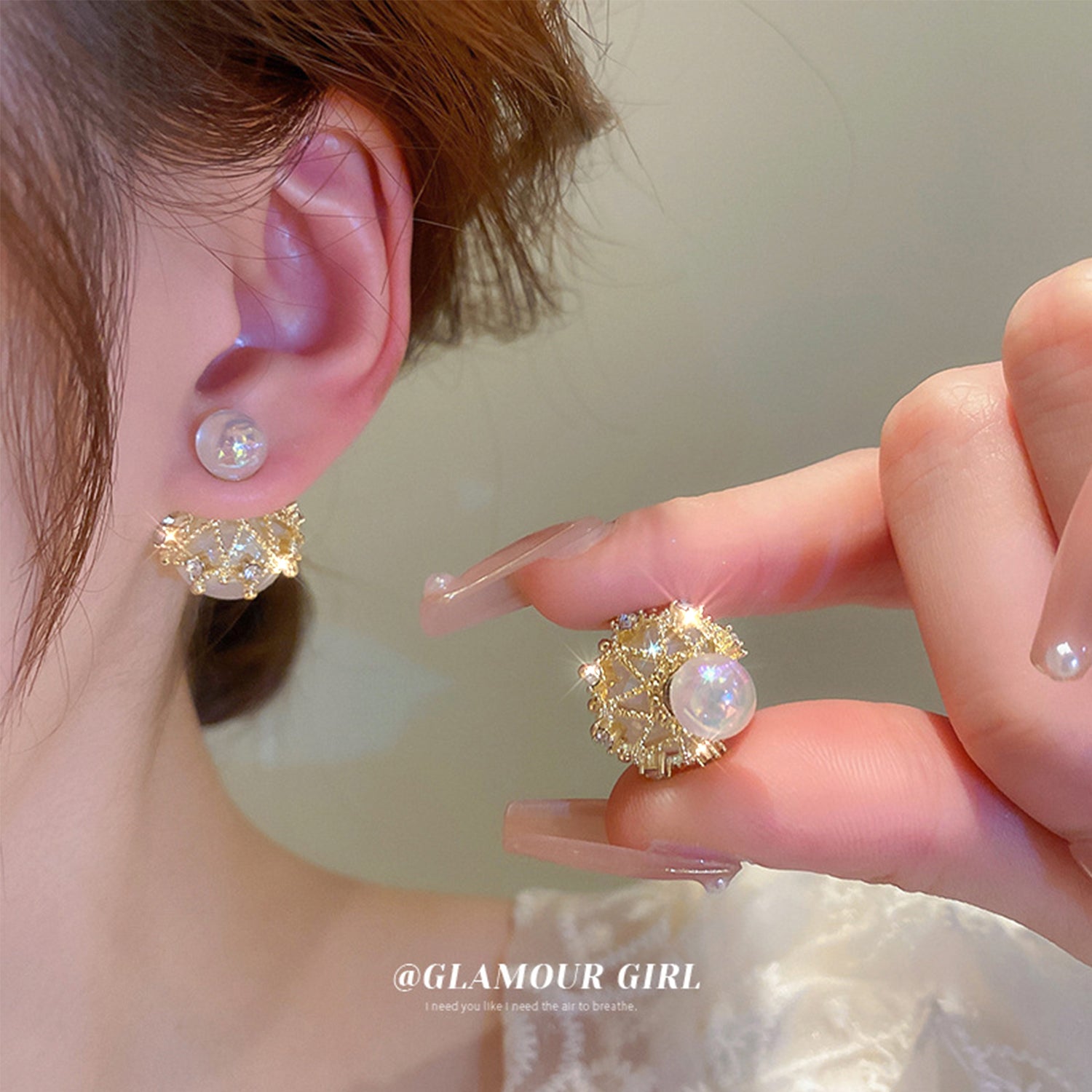 Korean INS Temperament Cool Style Earrings(HE9919)-Mermaid Ji Zhen