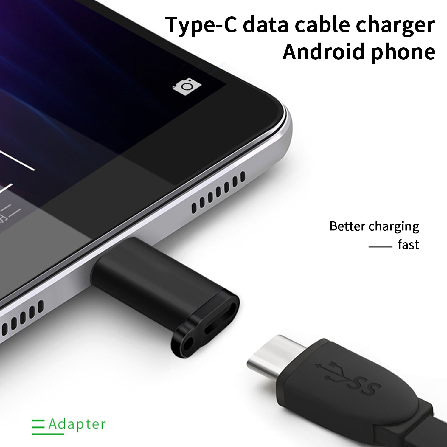 Micro to type-c with chain adpter