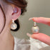 Korean INS Temperament Cool Style Earrings(HE9919)-Pearl