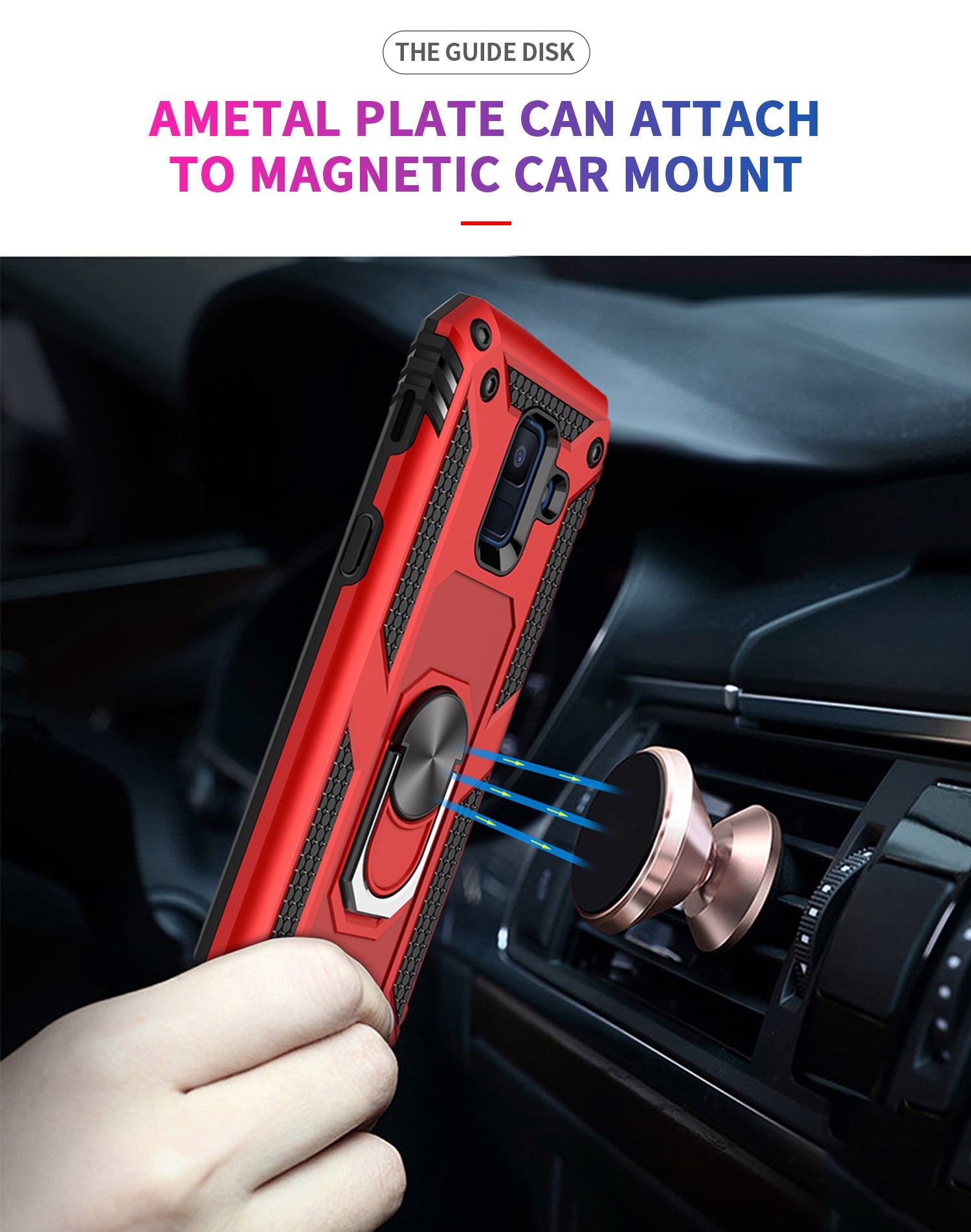 Ring Magnetic GPS car mount Phone Holder for Samsung Galaxy A10 Case