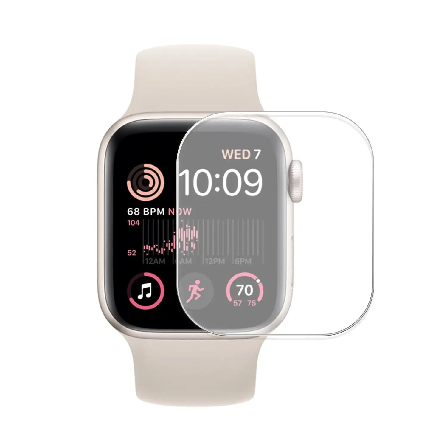 40MM. 3D Clear 3D Curved Tempered Glass for Apple Watch SE(2/1)6/5/4