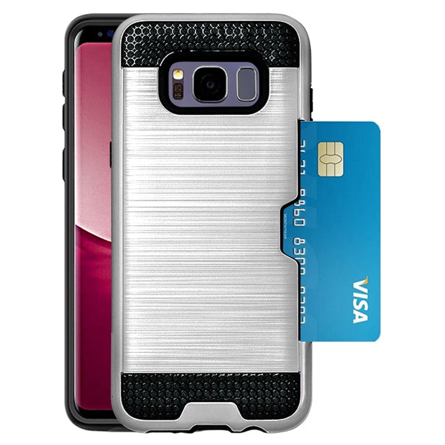 Slidable Card Holder case Compatible with Samsung Galaxy S8