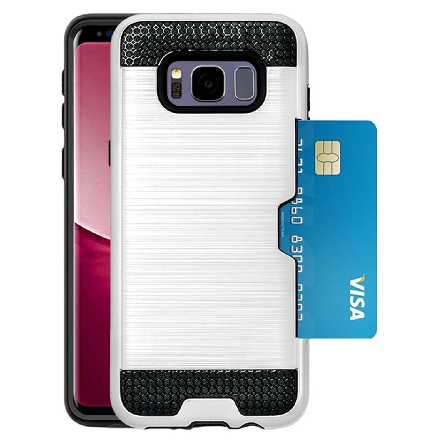 Slidable Card Holder case Compatible with Samsung Galaxy S8