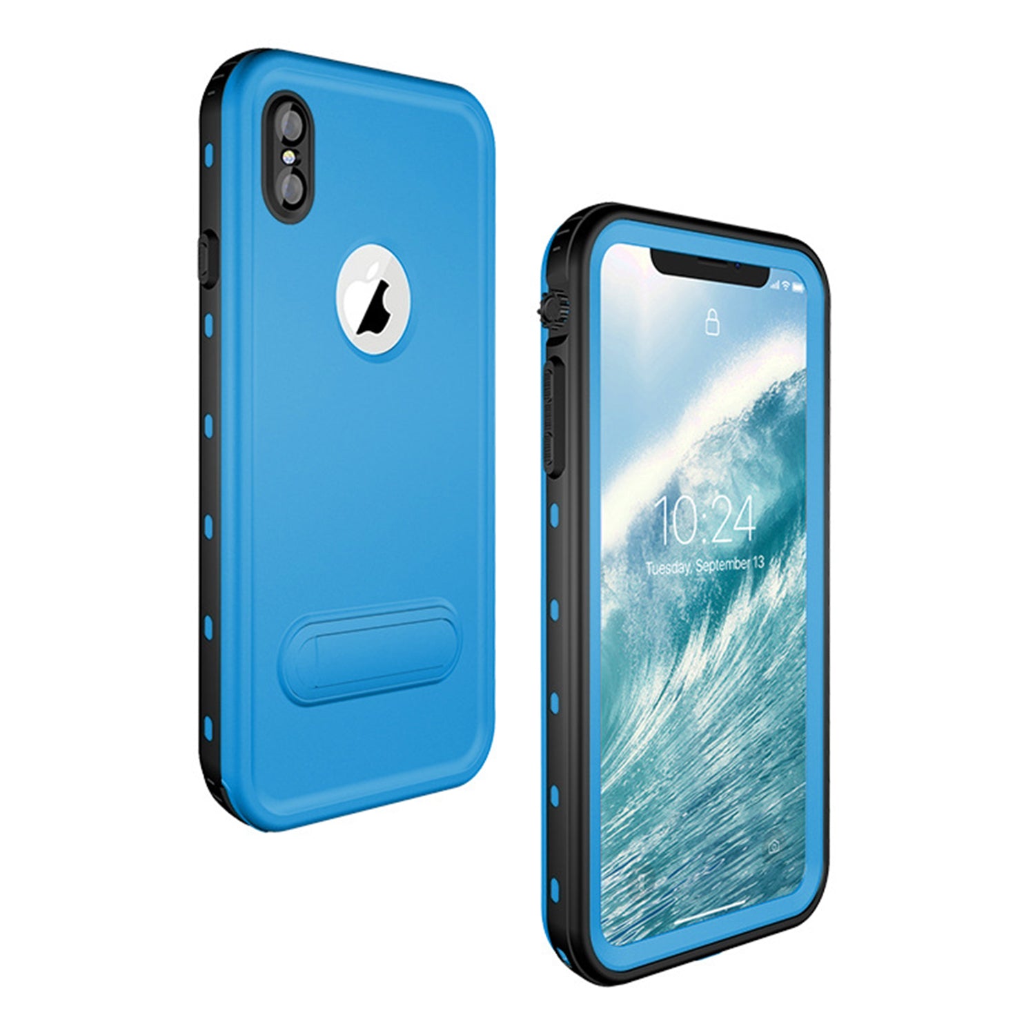 Apple iPhone Xs Max (6.5") 360 Full Protective Waterproof Case with Built-in Screen Fingerprint Protector