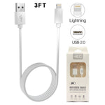 8 Pin Lightning USB Sync+charger Cable 3 feet for iPhone  11/11 Pro /11 Pro Max/ Xs Max/ X / XS/ 8 / 7