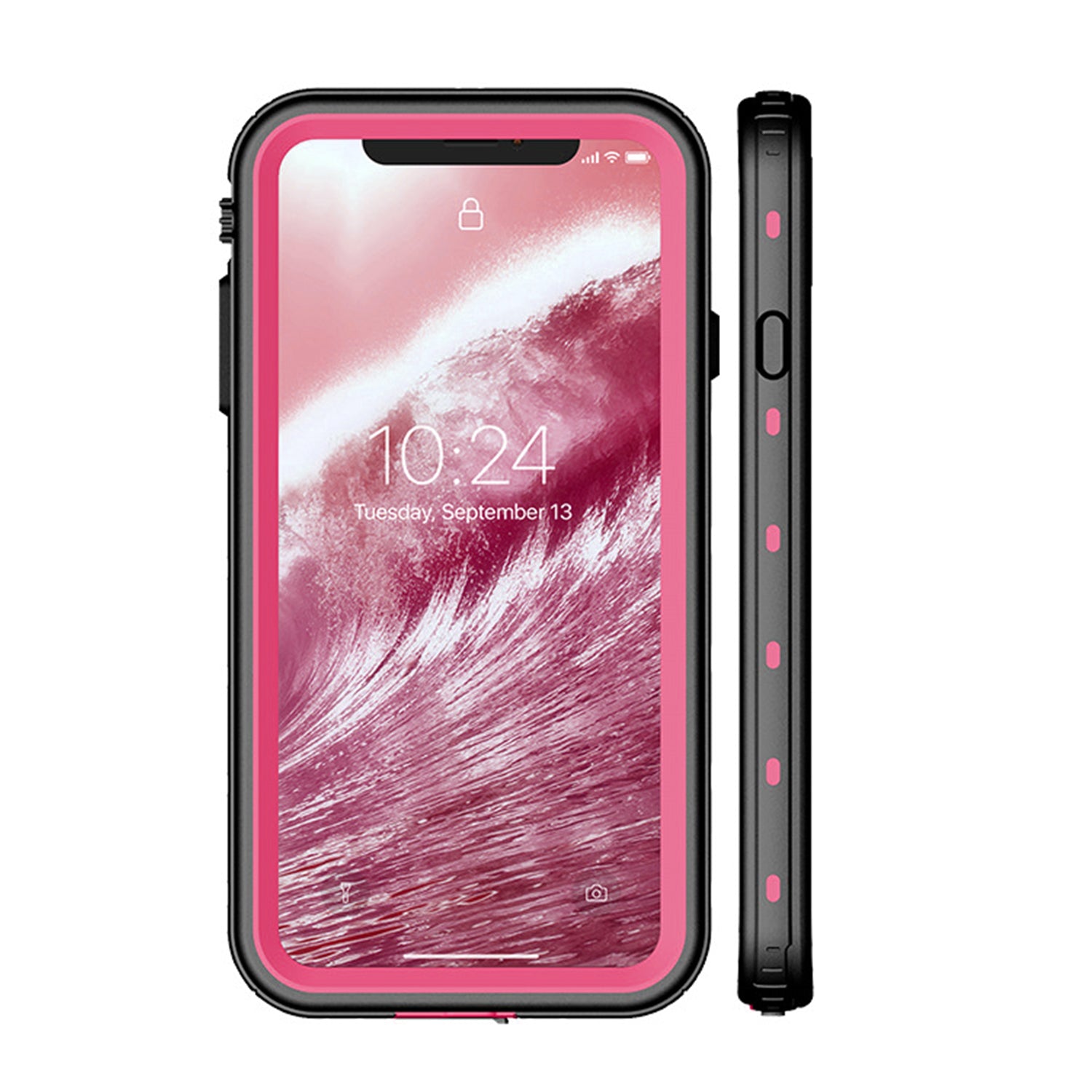 Apple iPhone Xs Max (6.5") 360 Full Protective Waterproof Case with Built-in Screen Fingerprint Protector